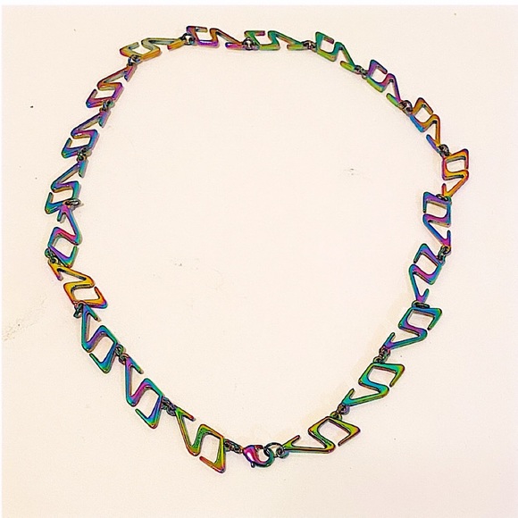 Authentic Vuitton x Virgil Abloh 2024 Rainbow Collier LV Link Necklace - Picture 8 of 10